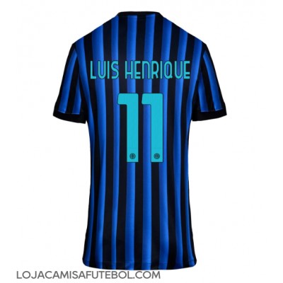 Camisa de Futebol Inter Milan Luis Henrique #11 Equipamento Principal Mulheres 2025-26 Manga Curta Camisa de Futebol Inter Milan Luis Henrique #11 Equipamento Principal Mulheres 2025-26 Manga Curta